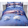 Cotton mirofiber fabric 3d effect bedding sheet set